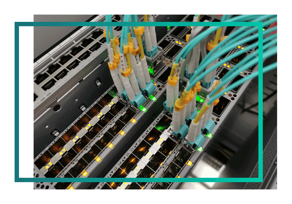 Close up of server in a UK public sector data centre