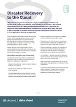 disaster recovery and the cloud